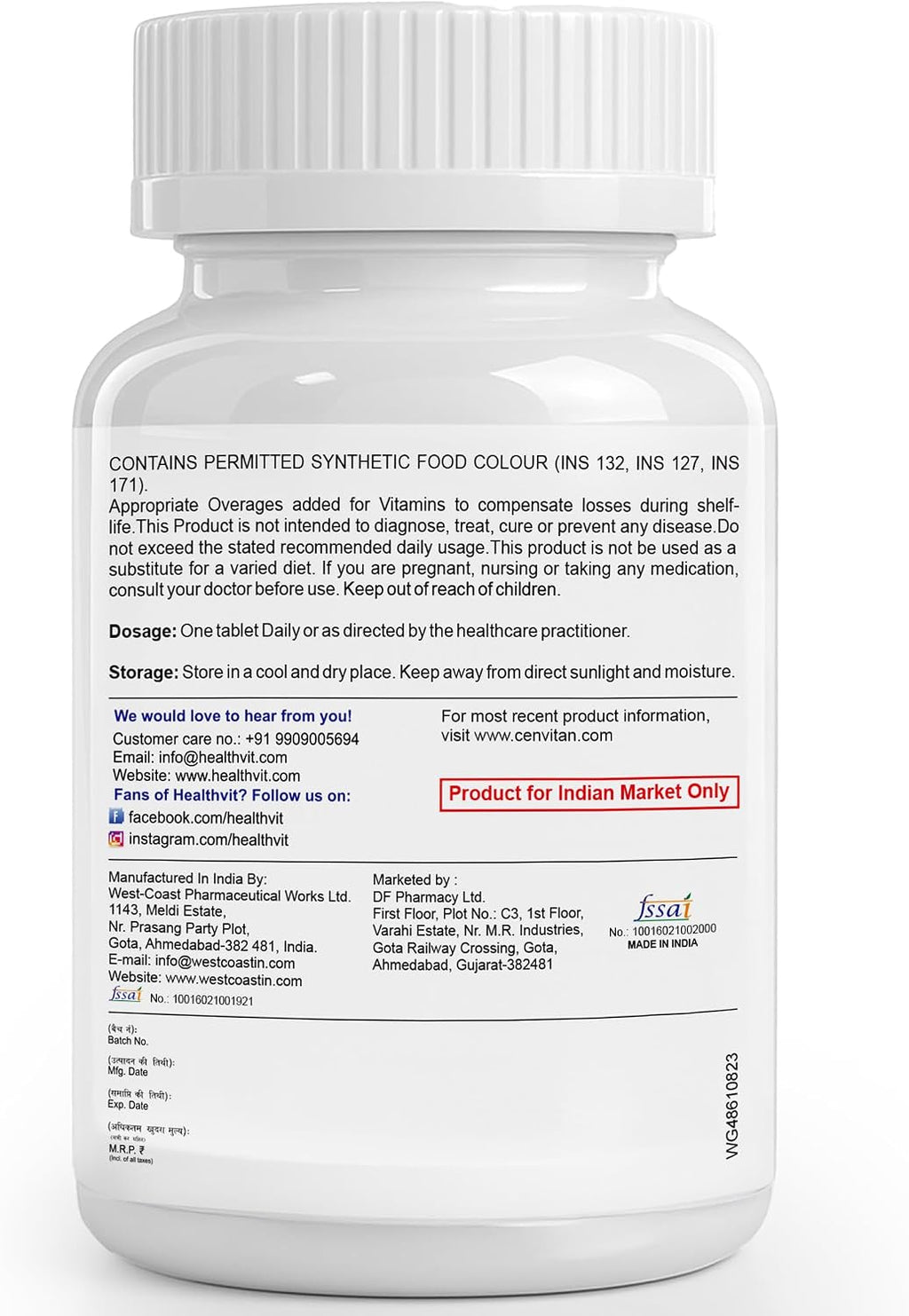 Healthvit Cenvitan Men Multivitaminas y Multiminerales - 60 Comprimidos
