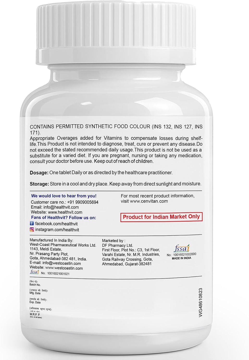 Healthvit Cenvitan Men Multivitaminas y Multiminerales - 60 Comprimidos