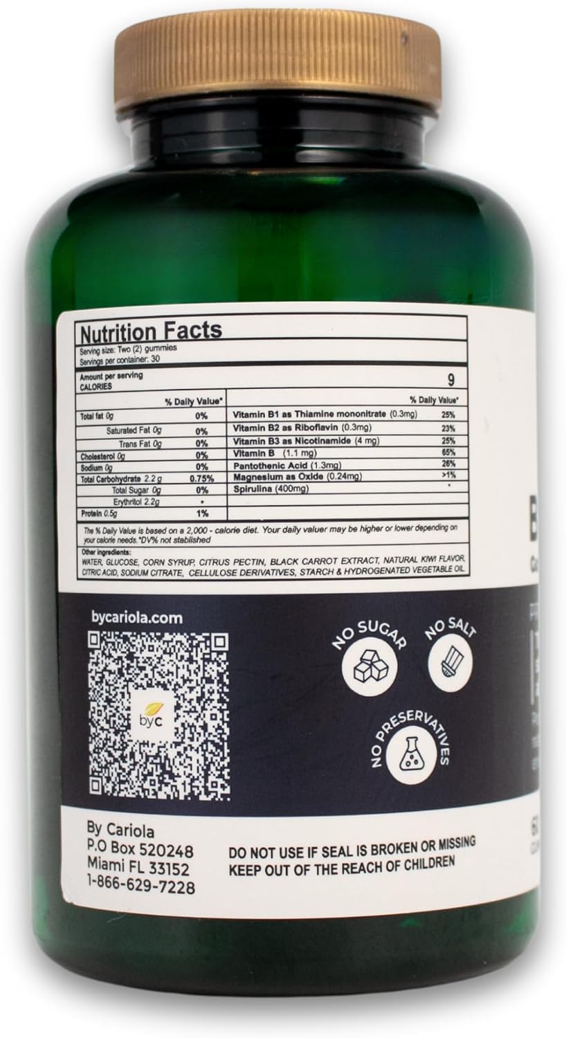 Bioxtron Gomitas de Células Madre - Espirulina, Vitaminas B y Magnesio - 60 Unidades