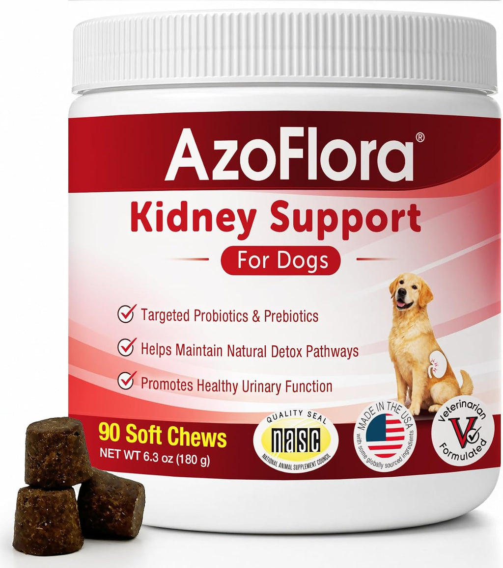 Healthy Pet Azoflora Suplemento Renal para Perros, 90 Snacks Blandos Sabor Pollo