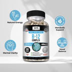 Kaya Naturals Complejo B-12 - Multivitamínico para Mujeres y Hombres - 60 Comprimidos