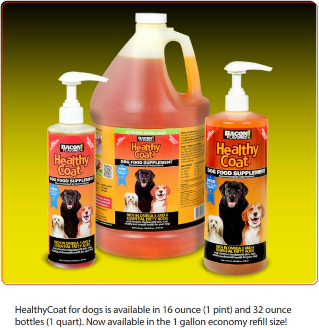 HealthyCoat Complemento Alimenticio Líquido para Perros – 946 ml (1 cuarto)