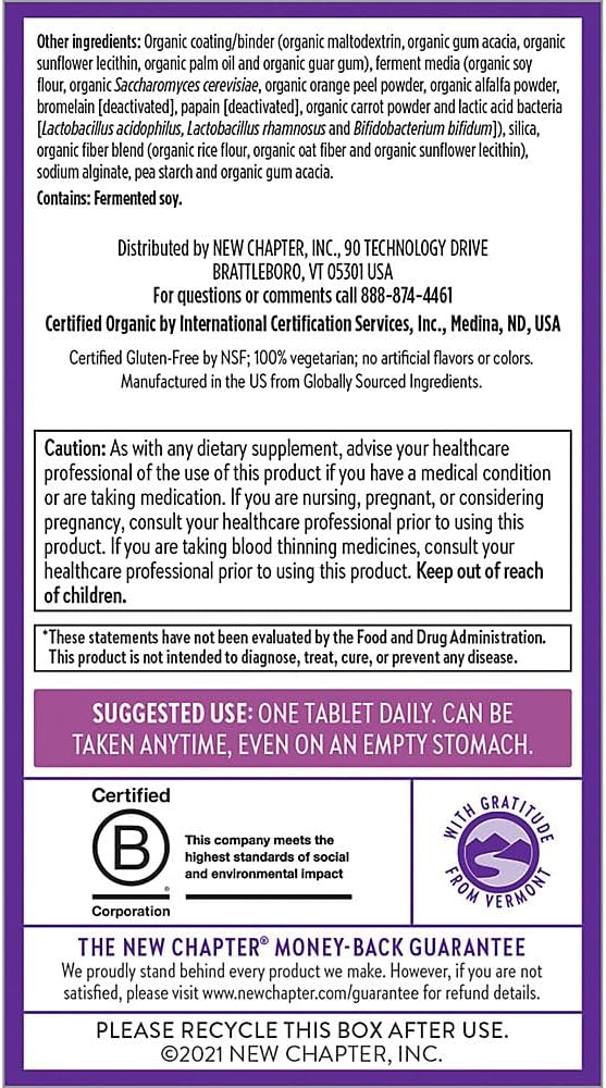 New Chapter Every Woman's One Daily 40+ Multivitamin, Fermented with Probiotics, 24 Tablets