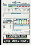 Mood Tracker Journal: Un Diario de Salud Mental y Bienestar de 6 Meses con Indicaciones para Aliviar la Ansiedad, el Trastorno Límite de la Personalidad o la Depresión para Mujeres y Chicas Adolescentes