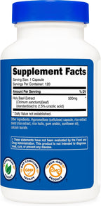 Nutricost Albahaca Santa (Holy Basil) Cápsulas 500mg - 120 Cápsulas Vegetarianas - Sin Gluten, No GMO