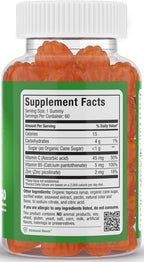 Maxi Health Gominolas de Vitamina C con Zinc - Apoyo Inmunitario - Sin Sabores Artificiales ni Conservantes - 60 Gominolas