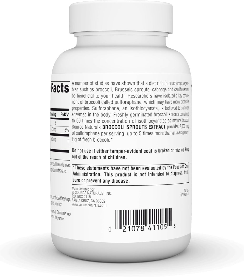 Source Naturals Broccosprouts Extract, 250 mg - 120 Tablets
