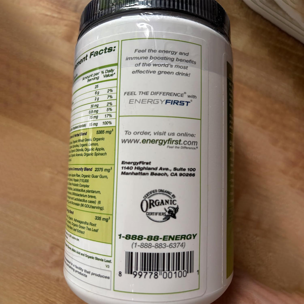 EnergyFirst Greenergy Organic Superfood Powder - 30 raciones
