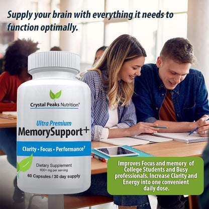 Memory Boost + Brain Support – Suplemento – Extracto de semilla de uva y hoja de olivo: fuentes de antioxidantes – Image 5