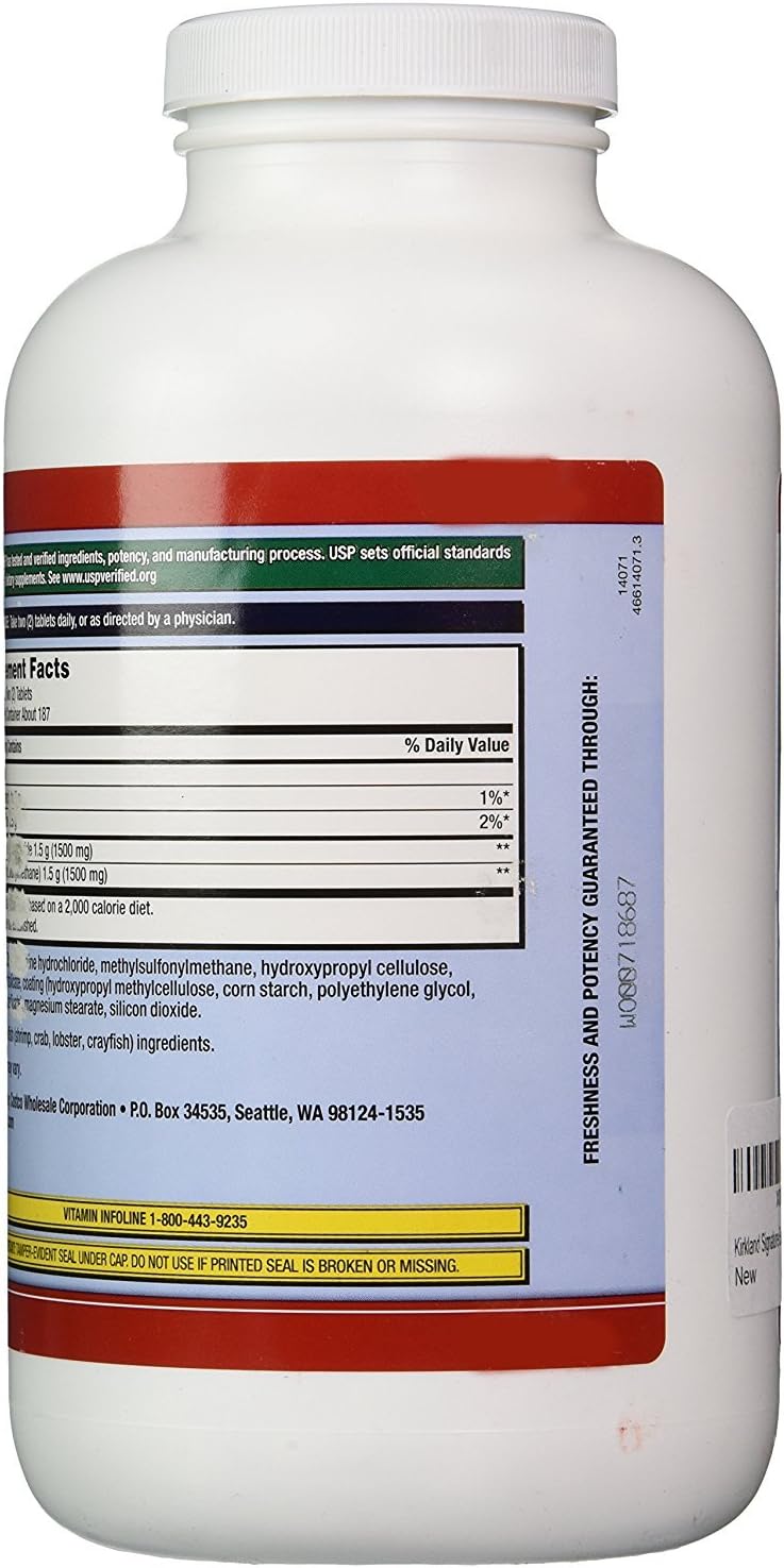 Kirkland Signature Glucosamina con MSM, 375 tabletas (paquete de 2)