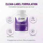AOR Vision Support II 60 Cápsulas blandas, suministro para 30 días – con luteína, zeaxantina, astaxantina – sin OMG, sin gluten