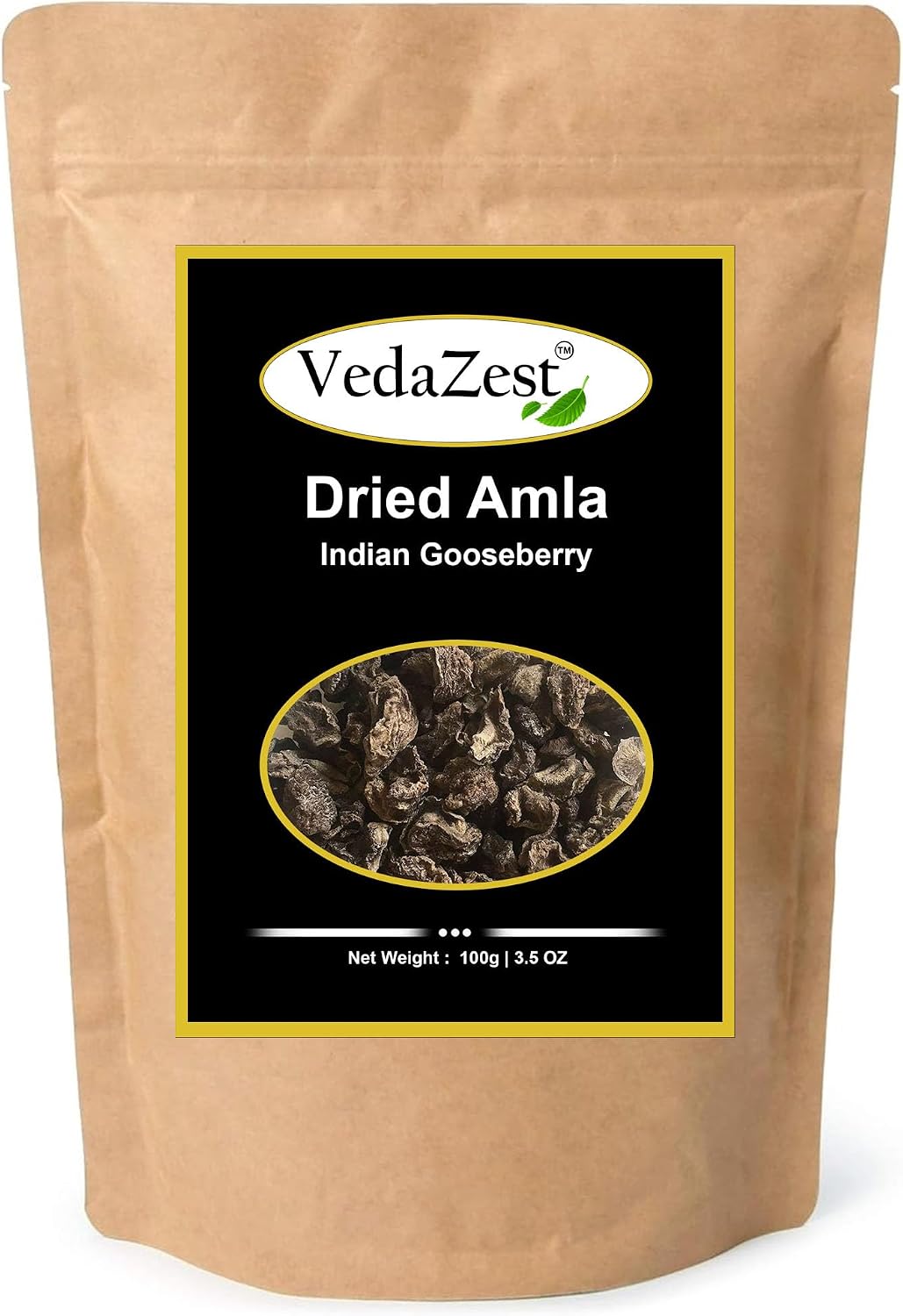 Amla Seca Orgánica / Grosella India / Amalaki para Té, Bebida, Mascarilla Capilar y Más - 100 g