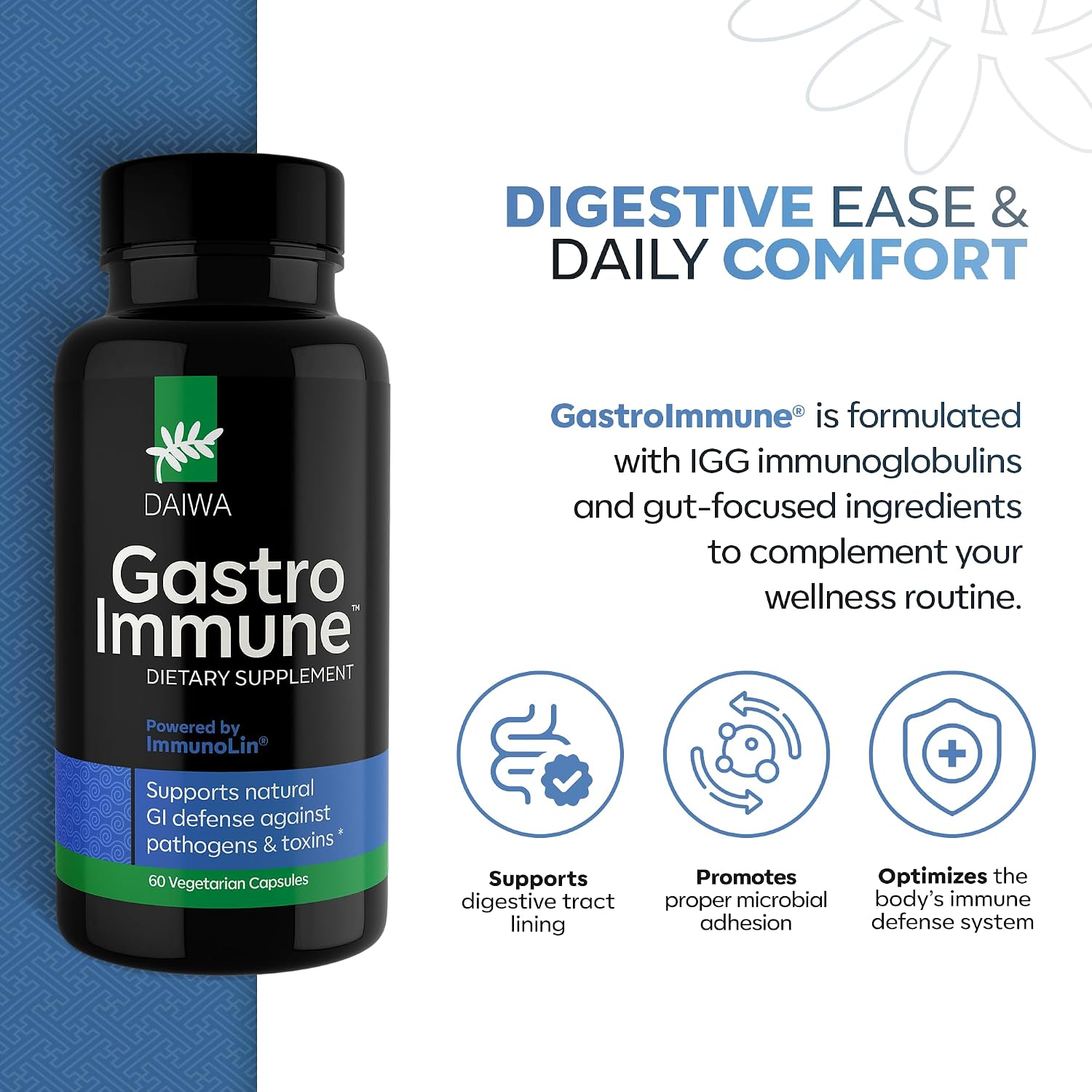 Daiwa GastroImmune - 60 Cápsulas - Salud Digestiva e Inmunidad