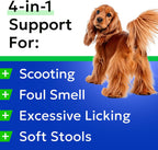 BARK&SPARK Golosinas para el Tratamiento de Glándulas Anales para Perros - Suplemento de Apoyo con Prebióticos y Enzimas Digestivas - Sabor a Bacon, 120 Golosinas