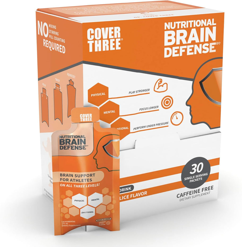 Brain Assist - Suplemento para el cerebro con curcumina, uridina y omega-3, sabor naranja