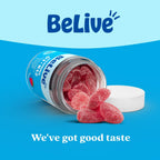 BeLive Gominolas de Vitamina D3 y B12 - 60 uds, Sabor Fresa