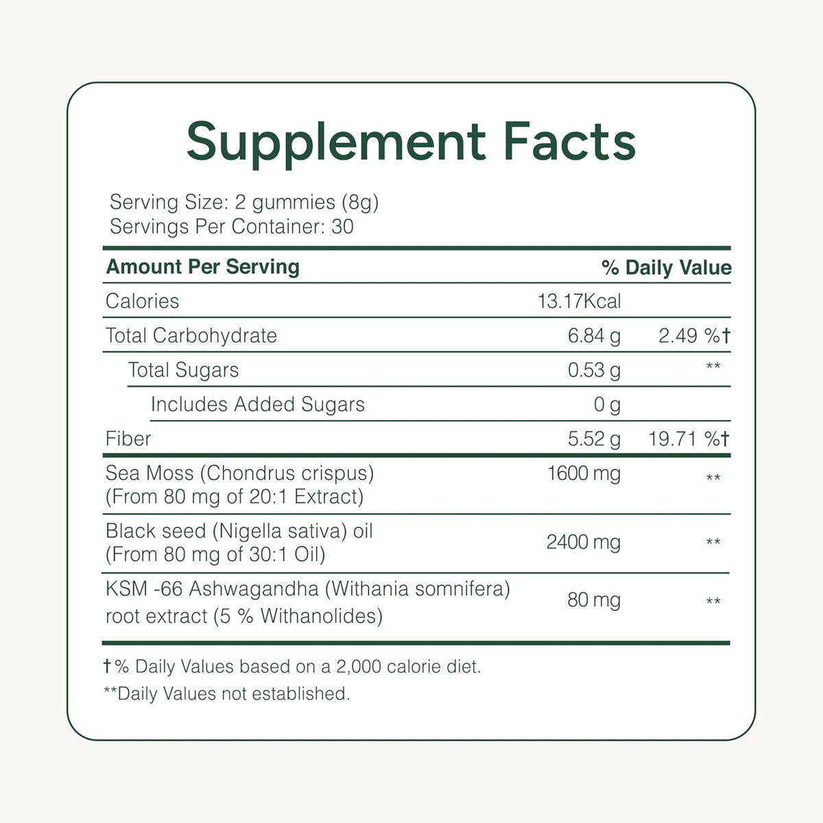 ROOT LABS Sea Moss Gummies con 92+ Minerales, Aceite de Semilla Negra y Ashwagandha KSM 66 | 1600 mg | 120 Gomitas – Image 7