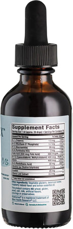 Maxi Health Complex B Líquido – 9 Vitaminas B Esenciales con B1, B6, B12 (Metilcobalamina) – Sabor Frambuesa, 59 ml