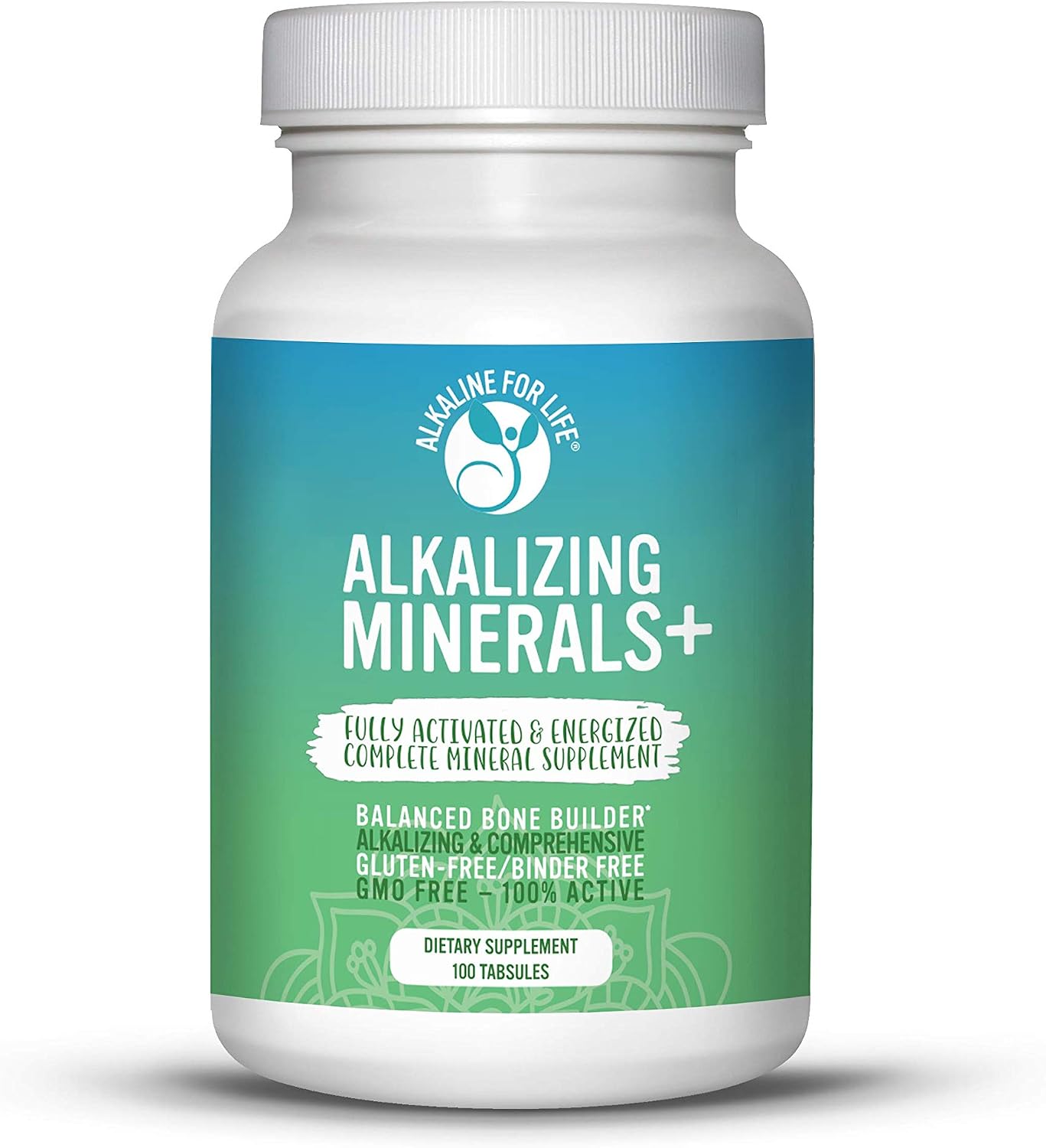 Alkaline for Life Minerales Alcalinos+, 19 Nutrientes, Calcio, Magnesio, D3 y K2, Fórmula para Huesos, Sin Gluten, Sin Aglutinantes, 240 Comprimidos
