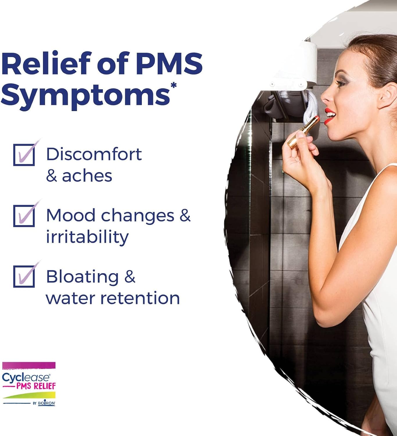 Boiron Cyclease PMS Relief Comprimidos para el Alivio de los Síntomas del Síndrome Premenstrual - 60 Unidades