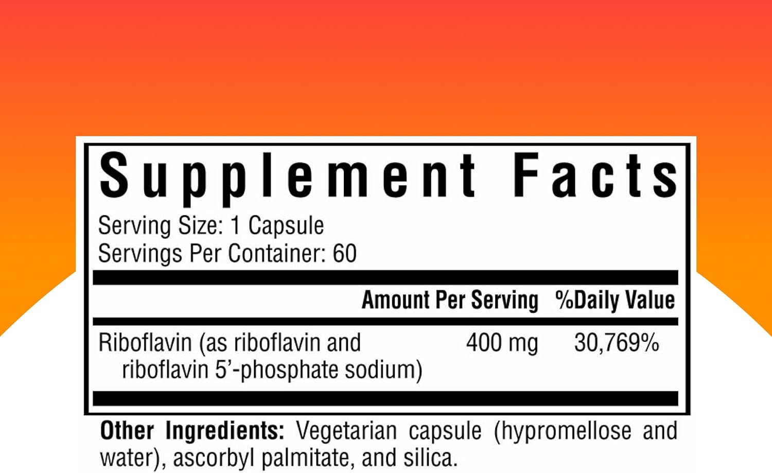Seeking Health Riboflavina - Suplemento de Vitamina B2 para Apoyo a la Metilación - Apoya el Metabolismo de la Homocisteína con Ingredientes Antioxidantes - 400 mg, 60 Cápsulas