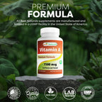 Best Naturals Vitamina A 25000 UI (7500 mcg) – 180 Cápsulas Blandas
