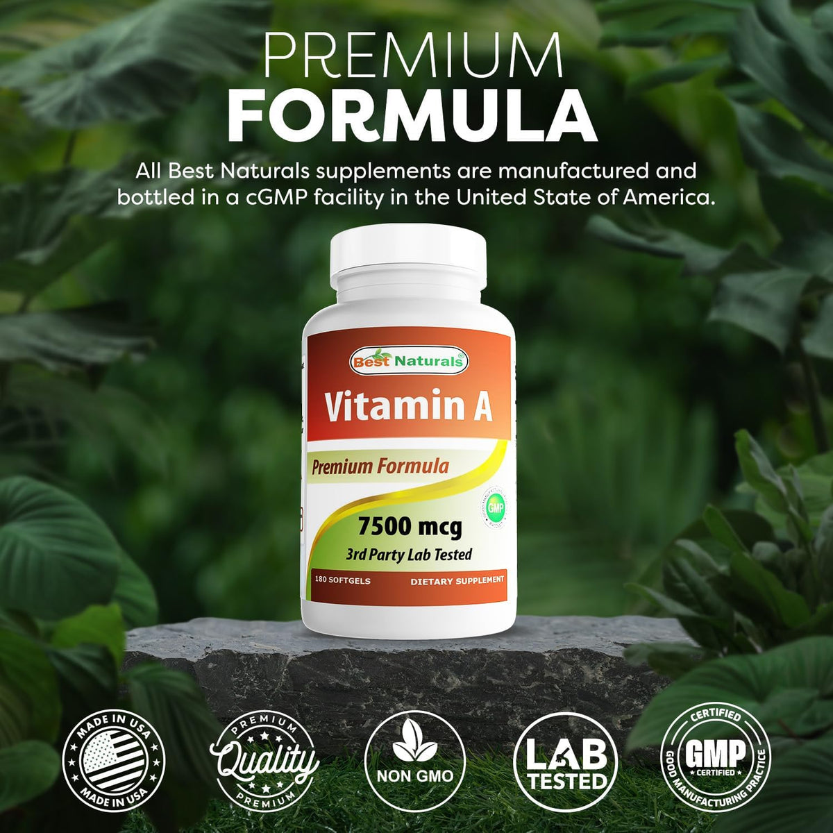 Best Naturals Vitamina A 25000 UI (7500 mcg) – 180 Cápsulas Blandas – Image 5