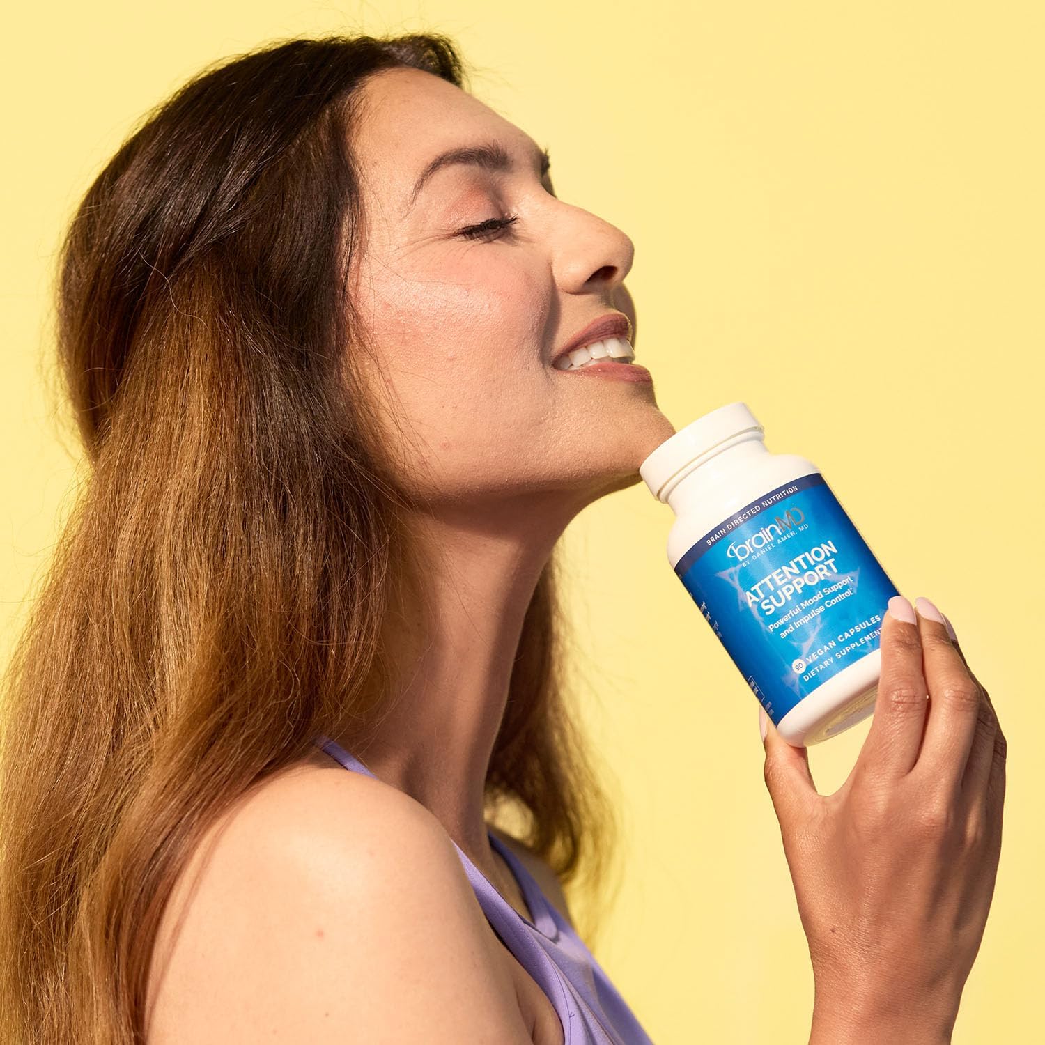 BRAINMD Dr. Amen Attention Support - 90 Cápsulas, Pack de 2 - Favorece la Concentración Mental y el Control de Impulsos - Sin Gluten - 60 Dosis