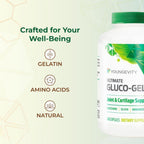 Youngevity Ultimate Gluco-Gel - para Tendones, Huesos y Cartílago | Glucosamina, Gelatina y Manganeso | 240 Cápsulas | 2 Envases