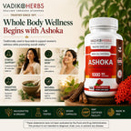 Vadik Herbs Cápsulas de corteza de Ashoka orgánica - 1000mg