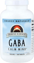 Source Naturals Serene Science GABA 750 mg Calm Mind - 180 Comprimidos