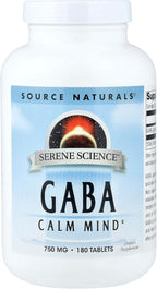 Source Naturals Serene Science GABA 750 mg Calm Mind - 180 Comprimidos