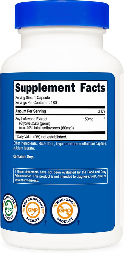 Nutricost Isoflavonas de Soja 150mg, 180 Cápsulas Veganas – Image 5