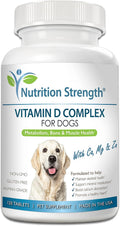 Nutrition Strength Vitamina D para Perros con Calcio, Magnesio y Zinc - 120 Comprimidos Masticables