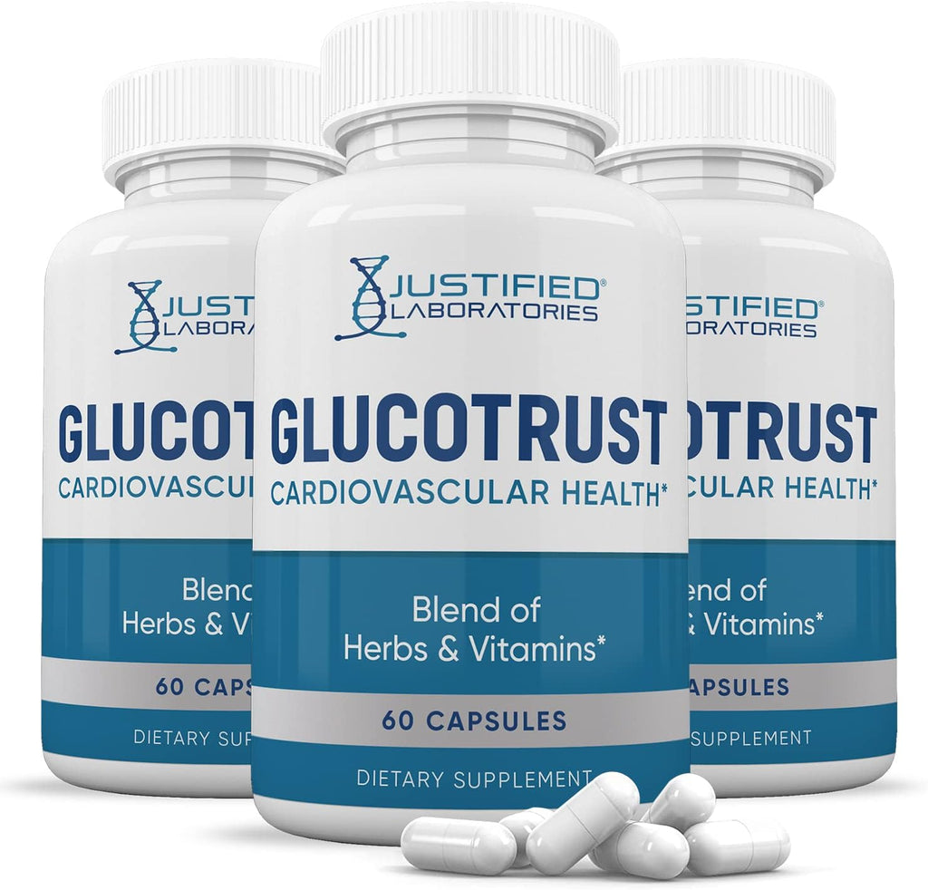 (Pack de 3) Glucotrust Advanced Formula 688mg Suplemento en Cápsulas, 180 Cápsulas