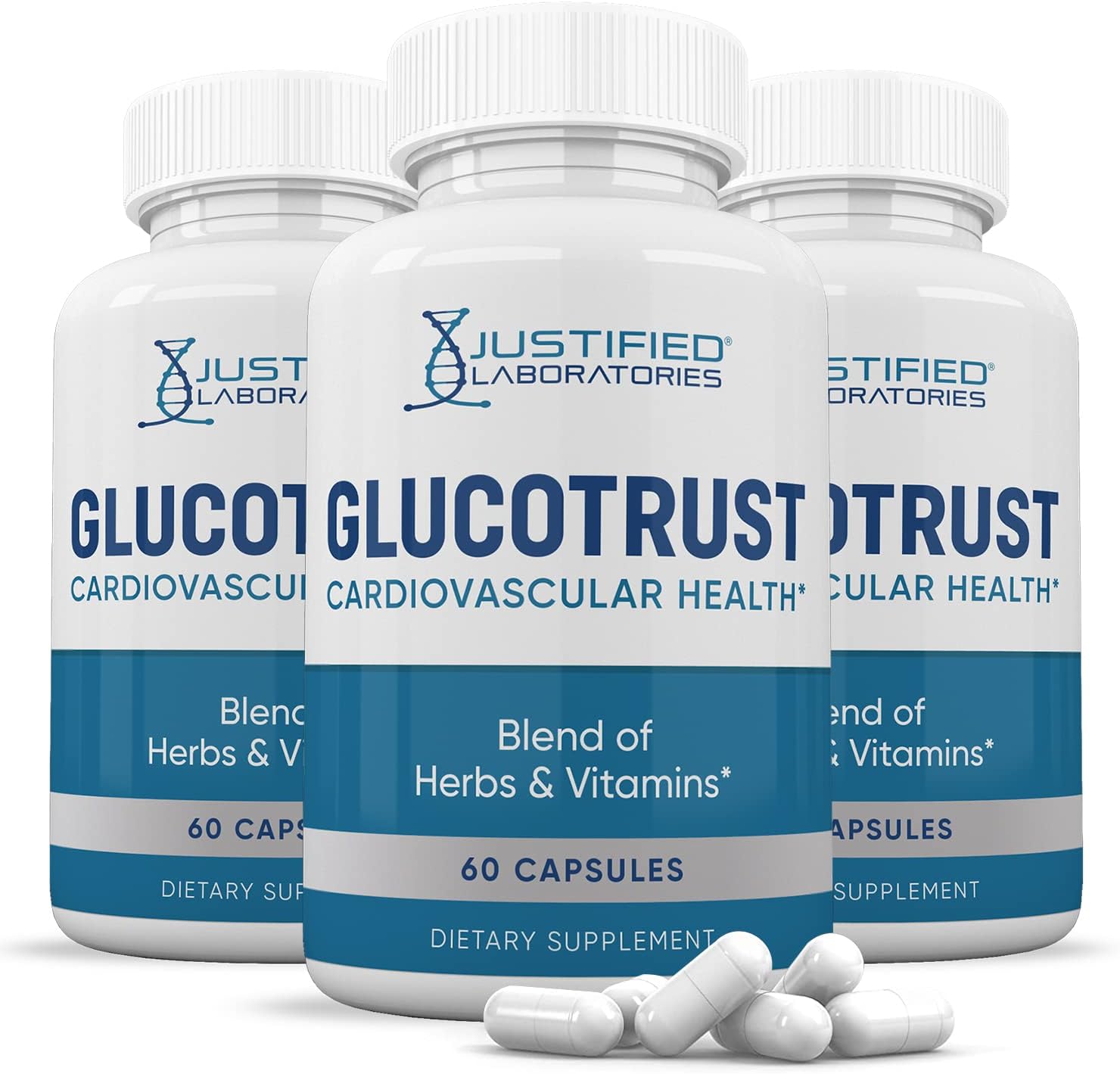 (Pack de 3) Glucotrust Advanced Formula 688mg Suplemento en Cápsulas, 180 Cápsulas