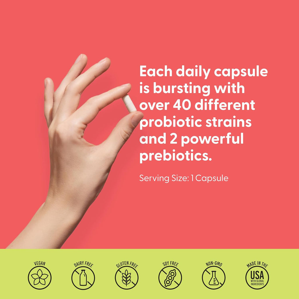 LIVELY VITAMIN CO. Great Guts Probiotic - 25 Billion CFU - Equilibrio Intestinal - 90 Cápsulas