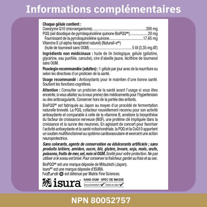 Bioclinic Naturals CerebroVital PQQ-10, 60 Cápsulas Blandas – Image 5