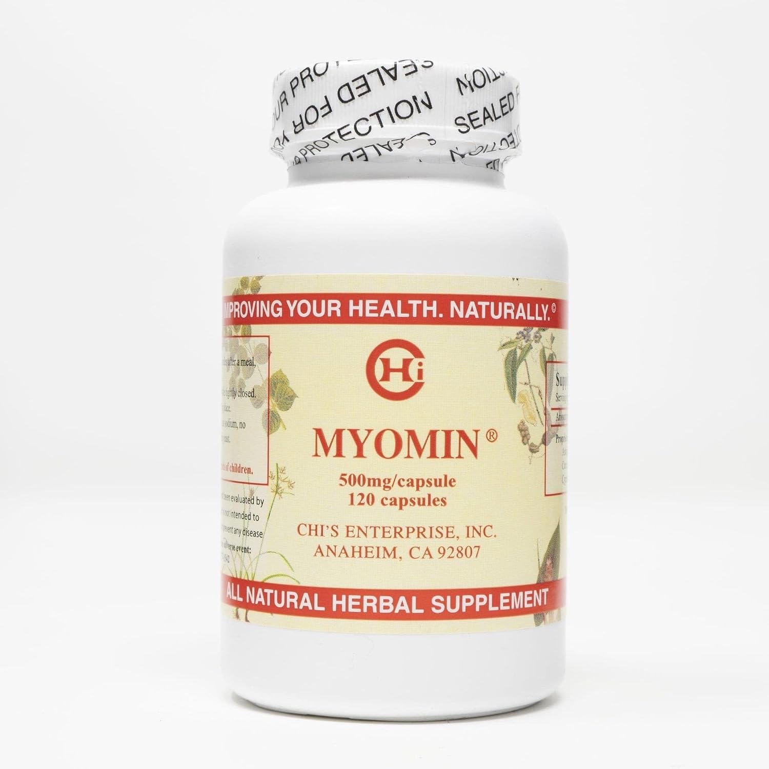 Chi's Enterprise Myomin 500 mg, cápsulas para el equilibrio hormonal (120 unidades)