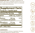 Solgar Biotina 5000 mcg - 100 Cápsulas Vegetales - Vegano, Sin Gluten