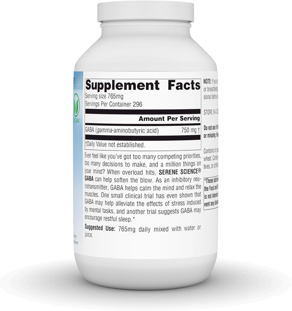 Source Naturals Serene Science GABA, 750 mg, Polvo 227 g (8 oz)