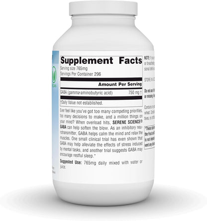 Source Naturals Serene Science GABA, 750 mg, Polvo 227 g (8 oz) – Image 3