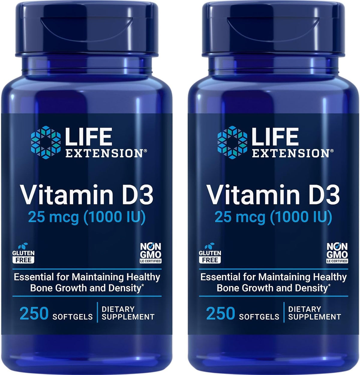 Life Extension Vitamina D3 25 mcg (1000 UI) – Absorción de calcio y fósforo: La vitamina D contribuye a la – Image 1