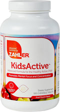 Zahler KidsActive - Fórmula de concentración para niños, 180 comprimidos masticables sabor ponche de frutas