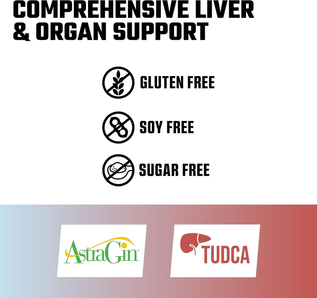 Axe & Sledge Liver+ — Suplemento Hepático con TUDCA, NAC y Cardo Mariano (30 Cápsulas)