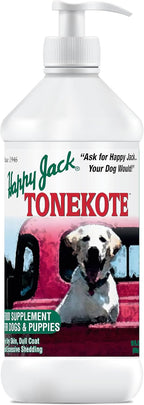 Happy Jack Tonekote Suplemento para Piel y Pelo de Perros, Aceite con Ácidos Grasos Esenciales y Vitaminas, 473 ml