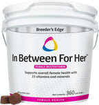 Breeder's Edge in Between for Her - Multivitamínico diario para perros y gatos reproductores - 360 comprimidos