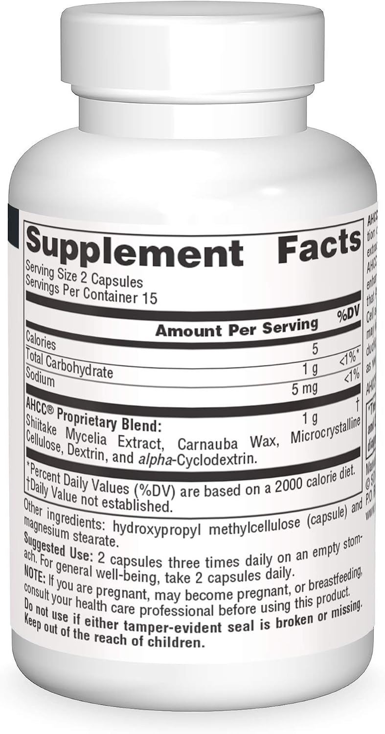 Source Naturals AHCC 500 mg - 30 Cápsulas