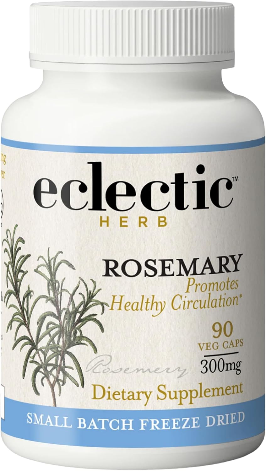Eclectic Herb - Cápsulas de Romero | 90 Cápsulas | 300 mg | Apoyo Cognitivo