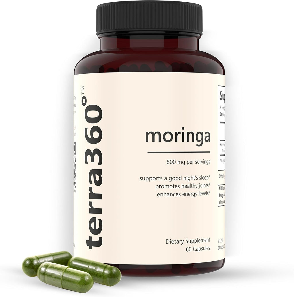 Cápsulas de Moringa Orgánica en Polvo - 800mg, 60 Cápsulas